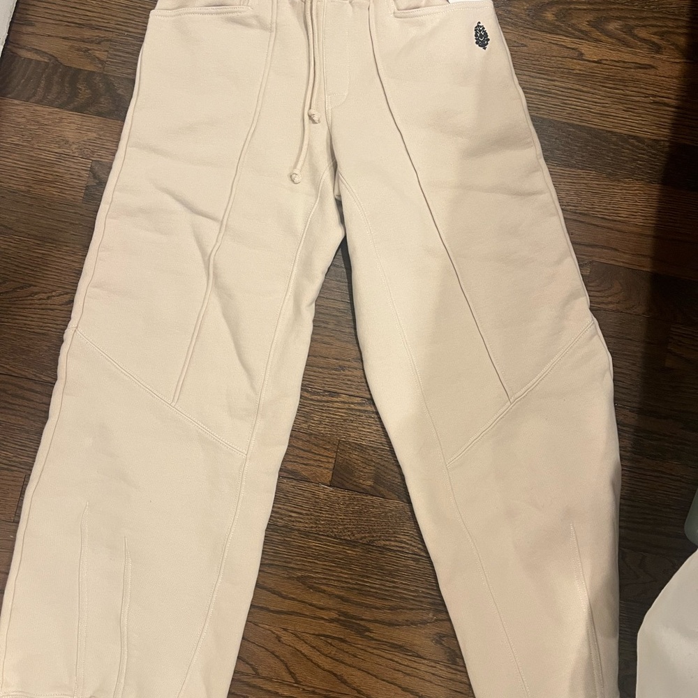 Freepeople Cream Drawstring Sweat Pants